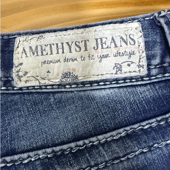 AMETHYST Y2K Style Low Rise Flare Denim Jeans w/ Stretch, Size 5 - Picture 9 of 11